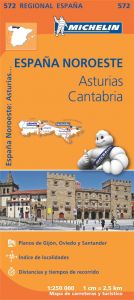 Michelin Regional Map - 572-Asturia, Cantabria