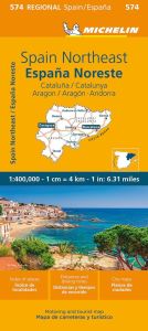 Michelin Regional Map - 574-Aragon, Cataluna/Catalunya