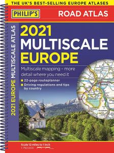 Philips Road Atlas - Easy to Read Multiscale Road Atlas Europe - A4 Spiral