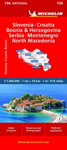 Michelin National Map - 736-Slovenia, Croatia, Bosnia