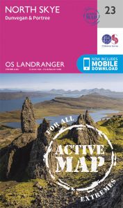 OS Landranger Active - 23 - North Skye, Dunvegan & Portree