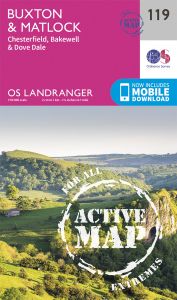 OS Landranger Active - 119 - Buxton, Matlock, Bakewell & Dove Dale