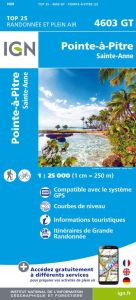 IGN Top 25 - Serie Bleu - Pointe-à-Pitre / Ste-Anne (Guadeloupe) 2025