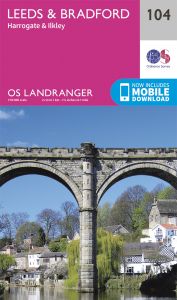 OS Landranger - 104 - Leeds & Bradford, Harrogate & Ilkley