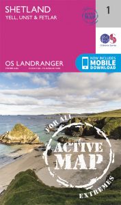 OS Landranger Active - 1 - Shetland – Yell, Unst and Fetlar
