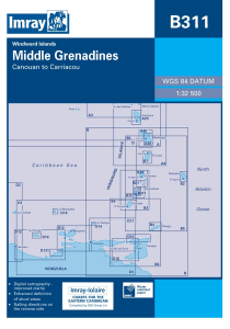 Imray B Chart - Middle Grenadines - Canouan To Carriacou (B311)