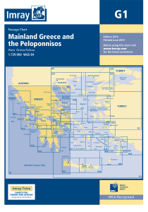 Imray G Chart - Mainland Greece & Peloponnisos (G1 )