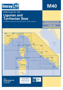 Imray M Chart - Ligurian & Tyrrhenian Seas (M40)