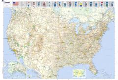 Michelin U.S.A Wall Map- Laminated