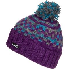 Bridgedale Purple/Blue Wool Pompom Hat - One Size