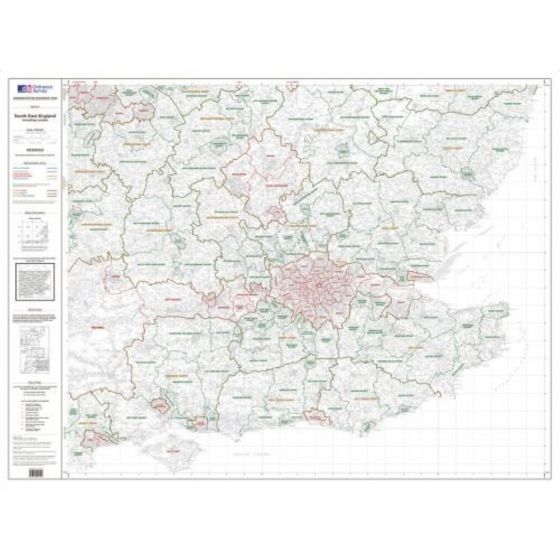OS Admin Boundry Map - South East England