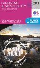OS Landranger Active - 203 - Land’s End & IOS, St Ives & Lizard