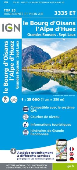 IGN Top 25 - Le Bourg d'Oisans / L'Alpe d'Huez / Grandes Rousses