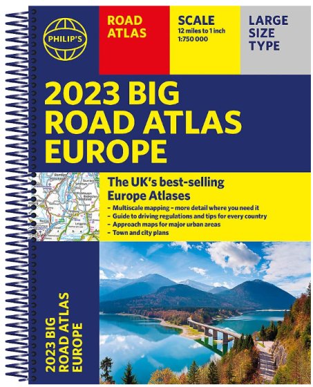Philips Big Road Atlas Europe - A3 Spiral
