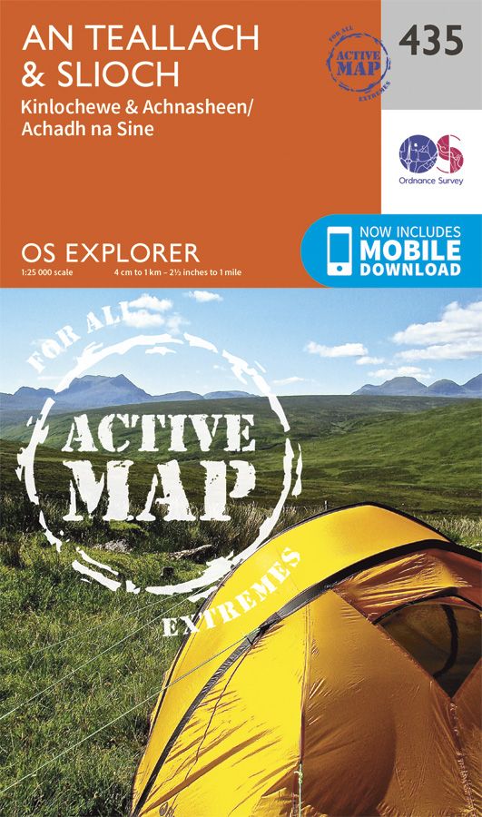 An Teallach and Slioch OS Explorer Map OS Explorer Paper Map 435 